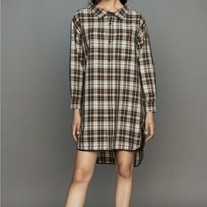 Maje Romel plaid dress nwt medium